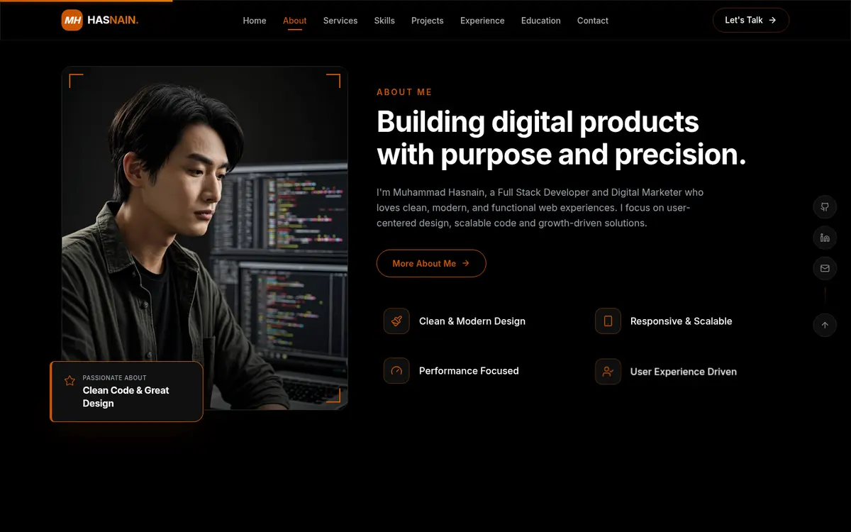 Portfolio Website thumbnail 2 — click to view full screenshot